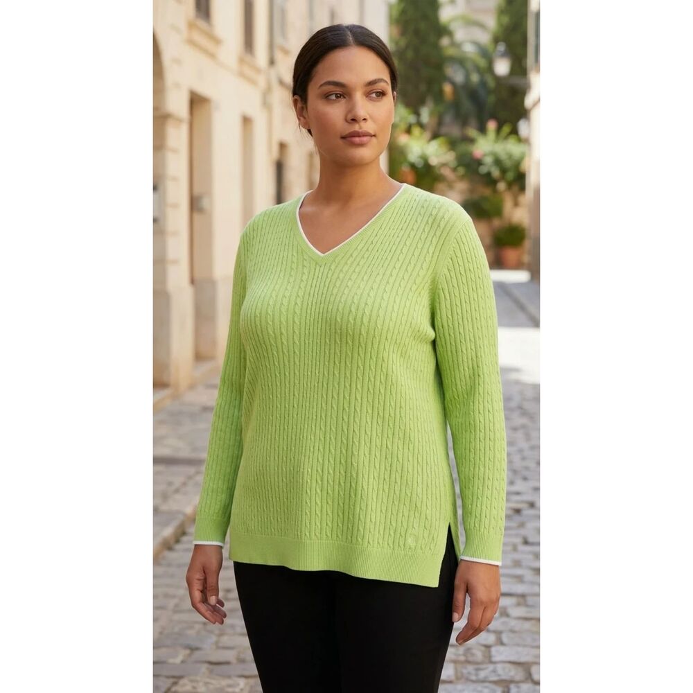 Lauren Ralph Lauren — Knit sweater · Cotton · Sz XL